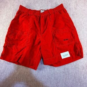 Heybo Outdoors Mens Red Performance Nylon Fishing‎ Cargo Shorts Size Large L